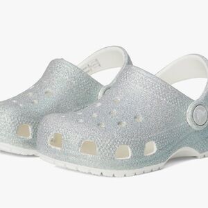 NWT CROCS Kids Iridescent Glitter Clogs C12